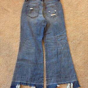 NWOT Flying Monkey High Rise Distressed Flare Jeans